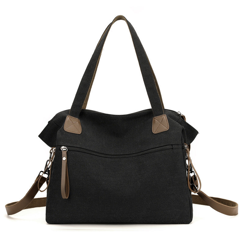 Retro Canvas Schultertasche Damen