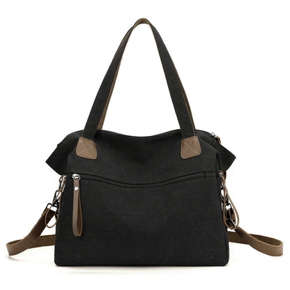 Retro Canvas Schultertasche Damen
