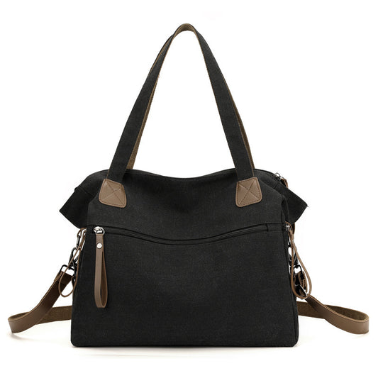 Retro Canvas Schultertasche Damen