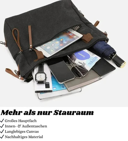 Retro Canvas Schultertasche Damen