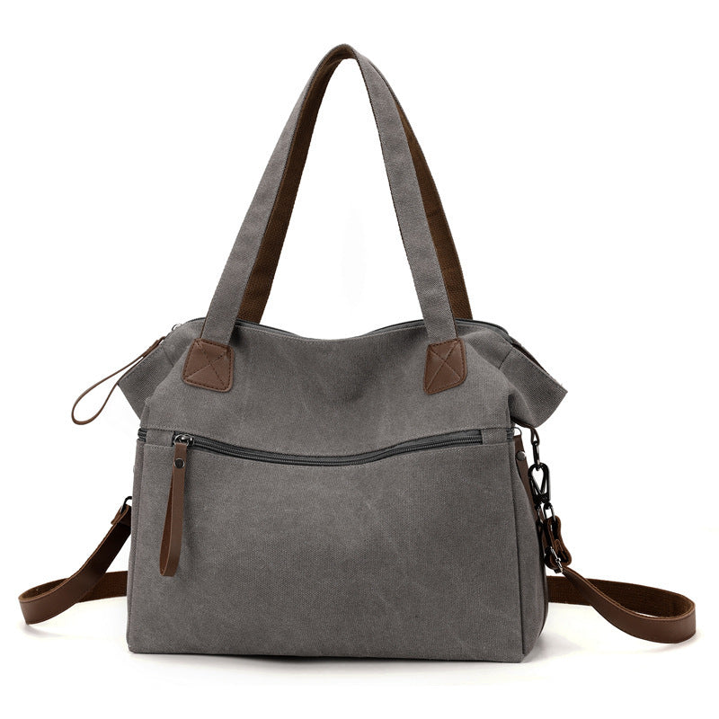 Retro Canvas Schultertasche Damen