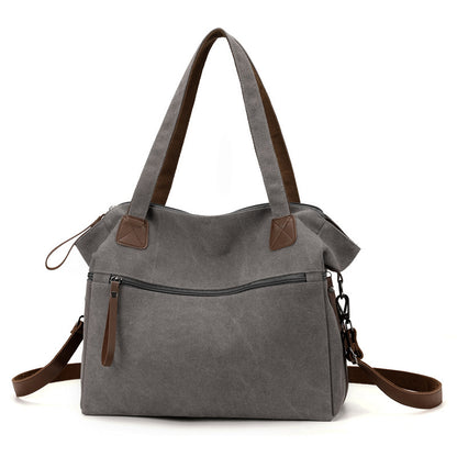 Retro Canvas Schultertasche Damen