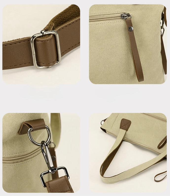 Retro Canvas Schultertasche Damen