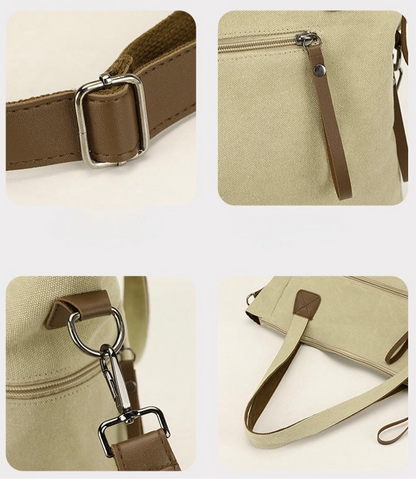 Retro Canvas Schultertasche Damen