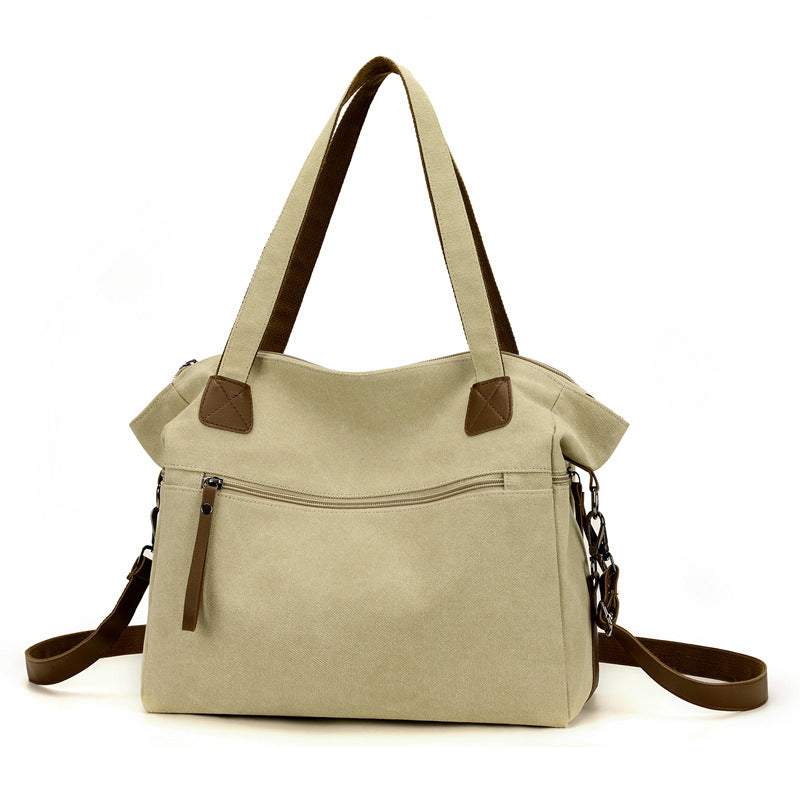 Retro Canvas Schultertasche Damen