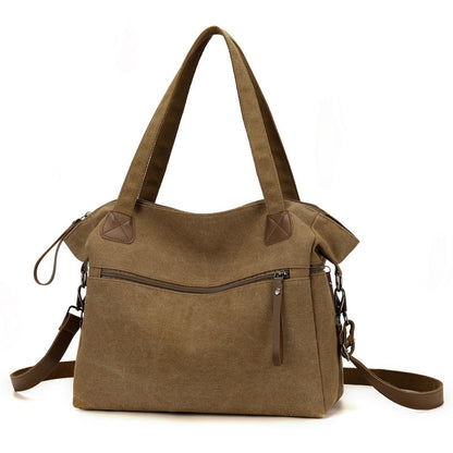 Retro Canvas Schultertasche Damen