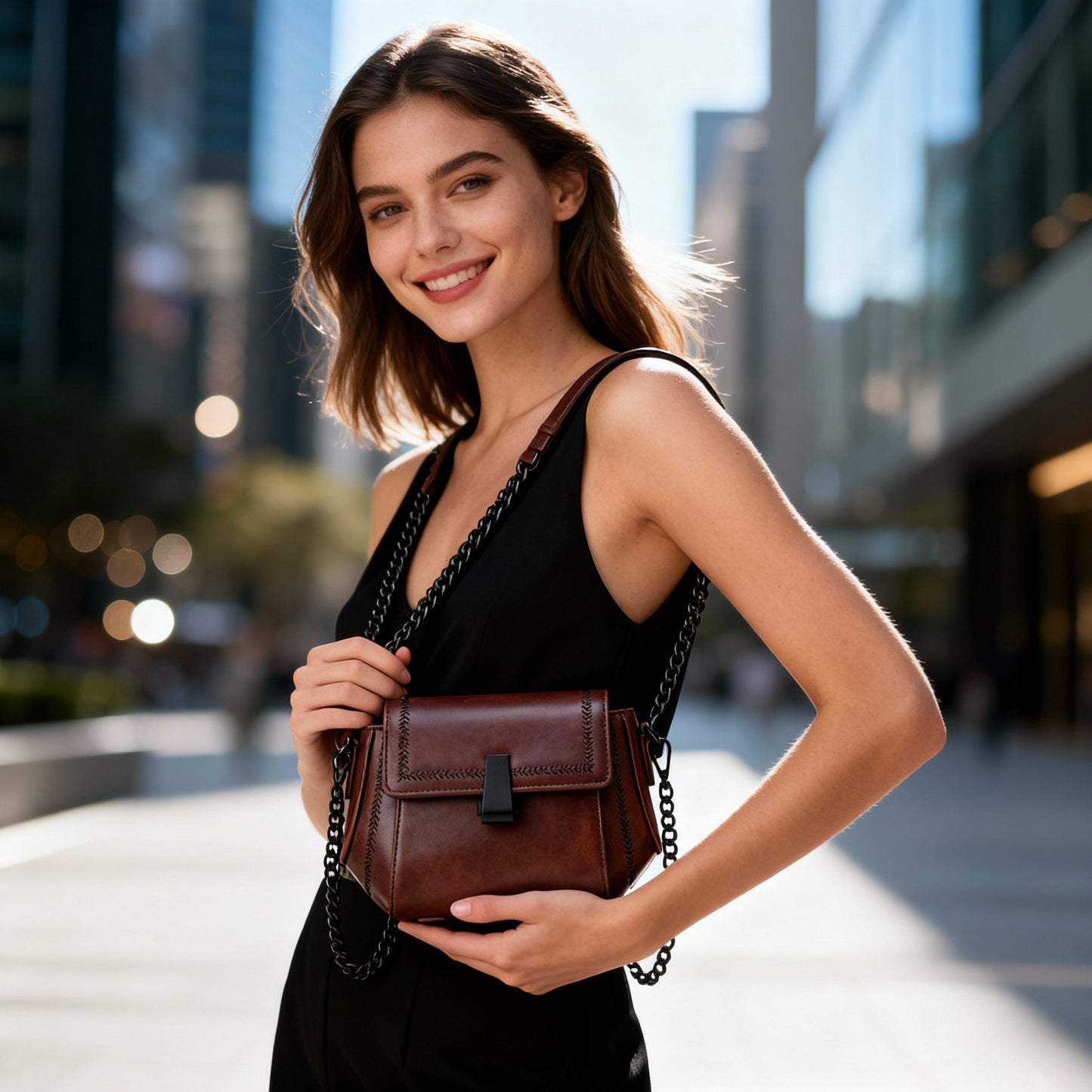 Sienna Chic Crossbody Umhängetasche Damen