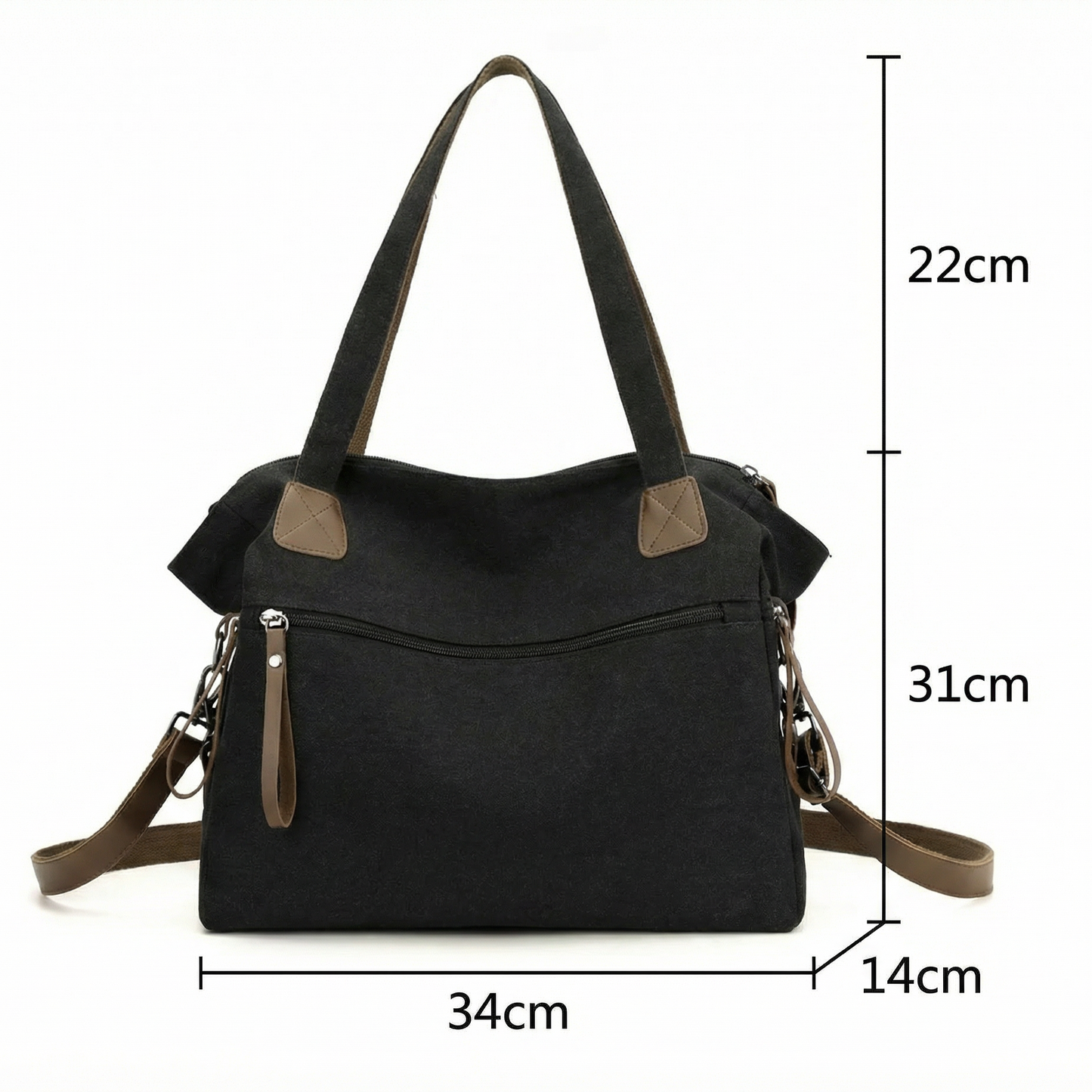 Retro Canvas Schultertasche Damen